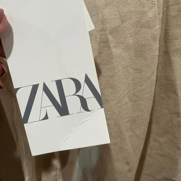 NWT Zara‎ Linen Blend Corset Dress Size Medium - Picture 11 of 15